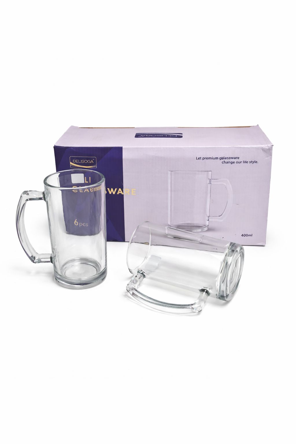 Delisoga Juice Mug Glass Set 6pcs