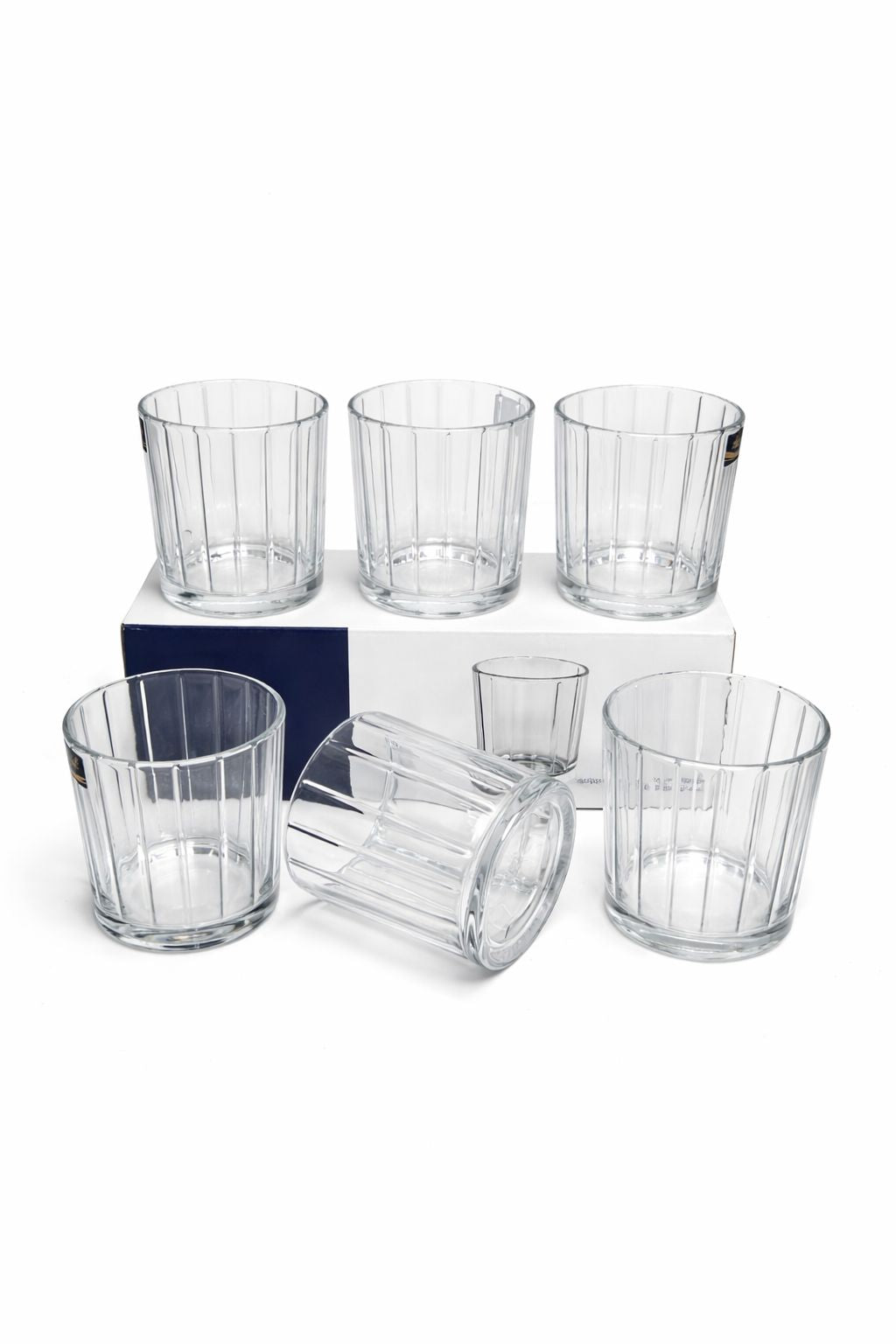 Delisoga Glass Tumbler Cup Set 6pcs