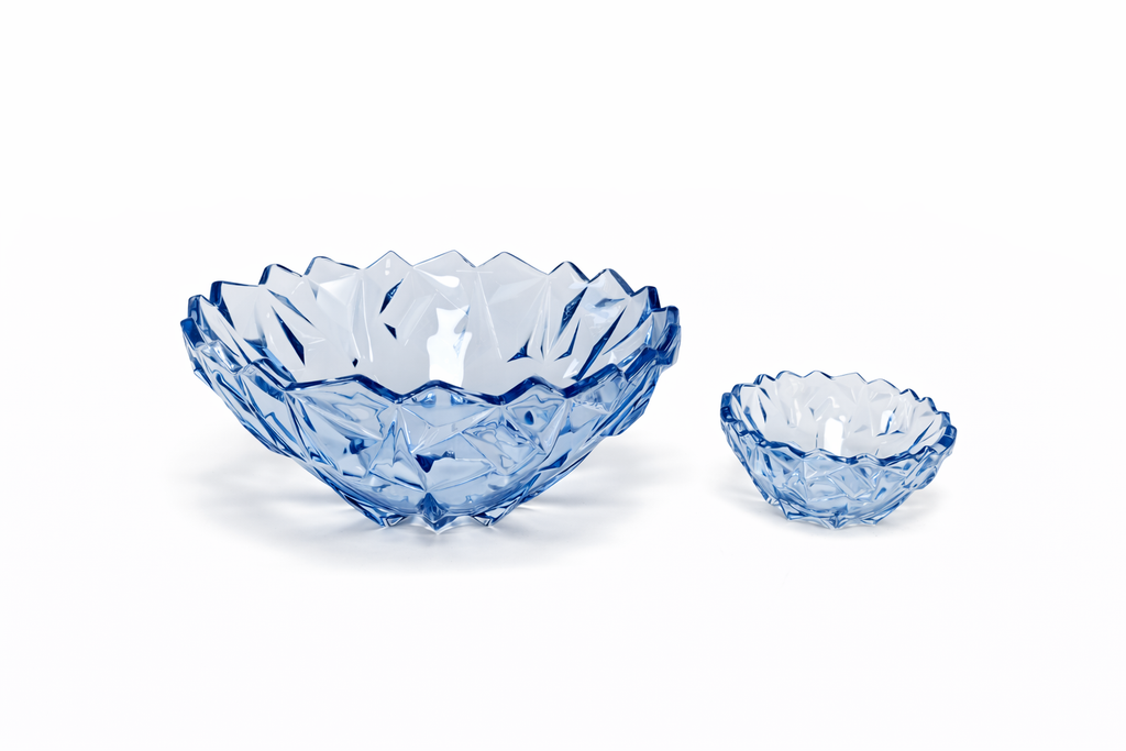 Blue crystal Bowl set 7pc