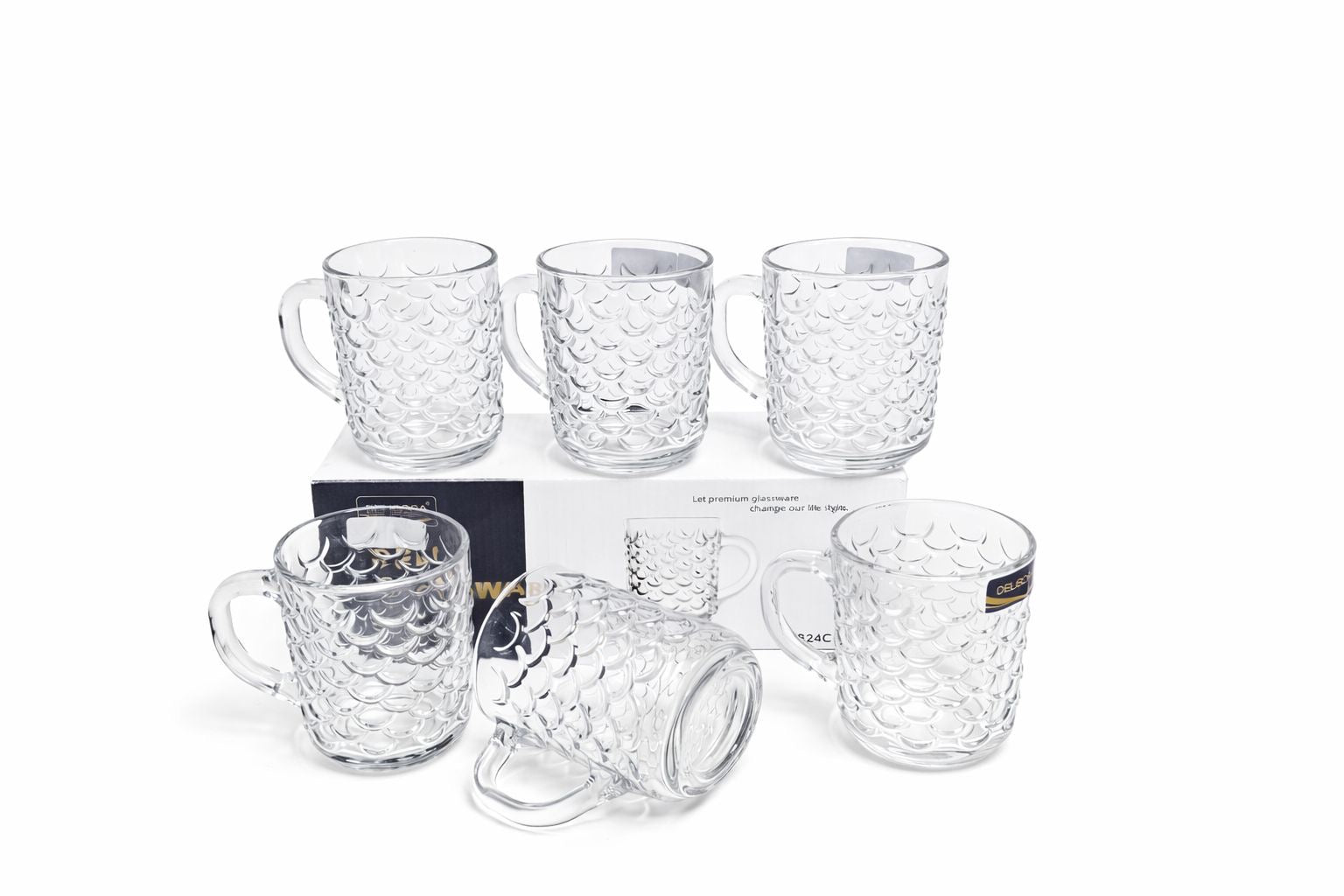 Delisoga Mug Glass Set 6pcs