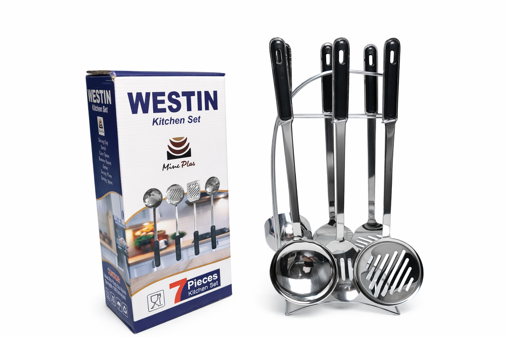 Westin 7-Piece Stainless Steel Kitchen Utensil Set with Stand
