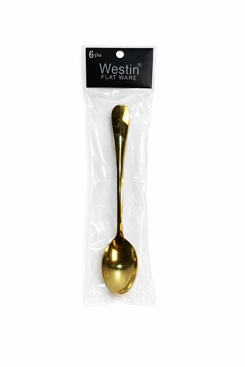 Stainless Steel Long Tea Spoons – Pack of 6 (GOLDEN)