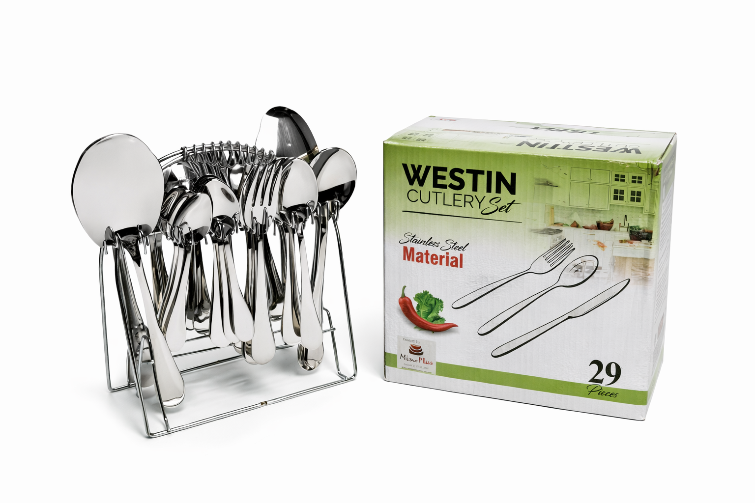 Westin 29-Piece Stainless Steel Cutlery Set with Stand